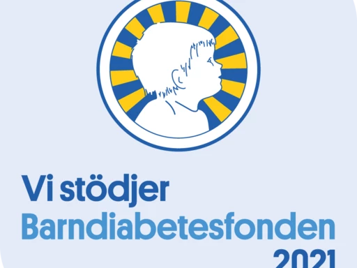 Vi stöder barndiabetesfonden och cancerfonden.